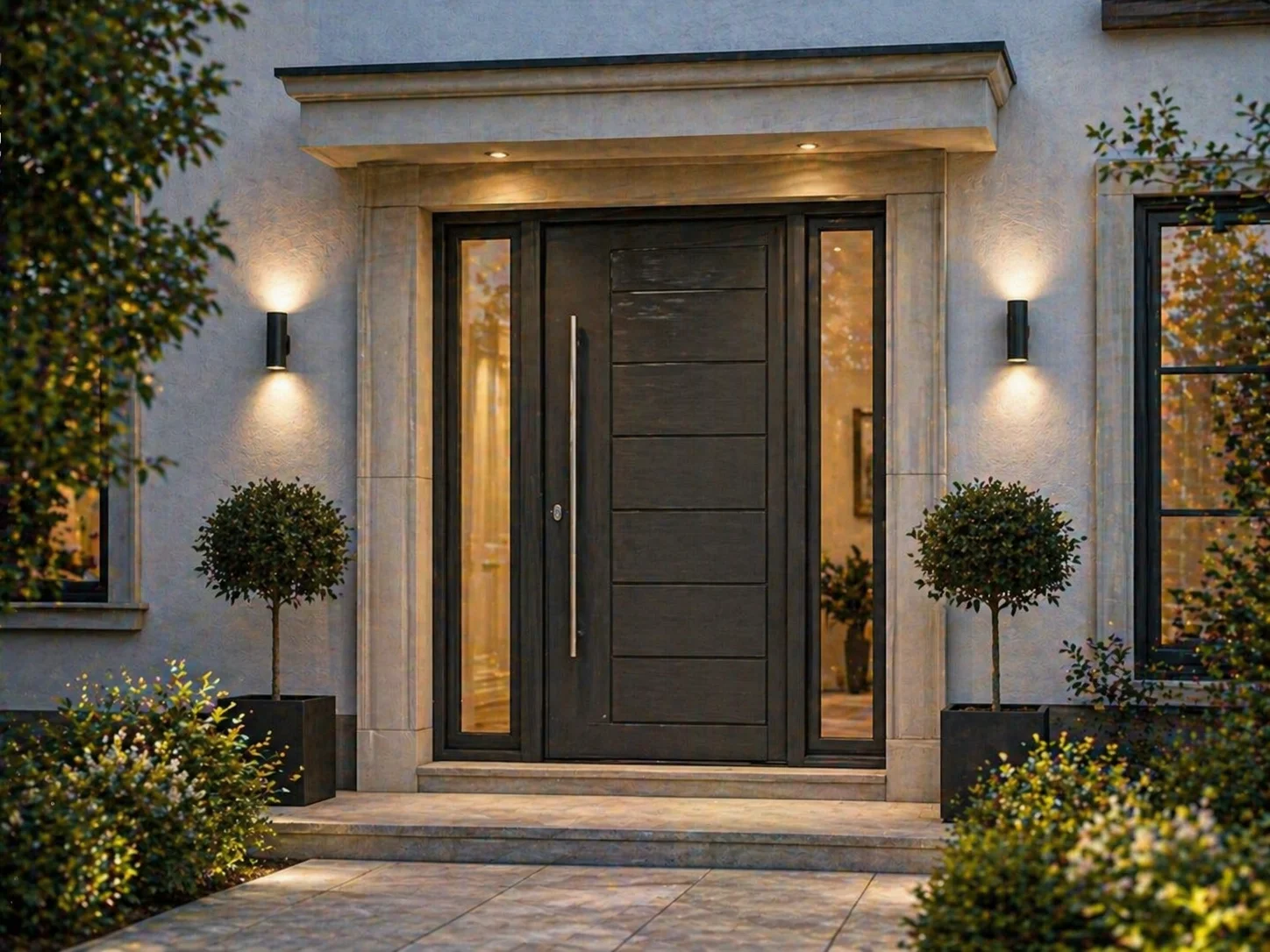 Completed aluminium window project with clean sightlines