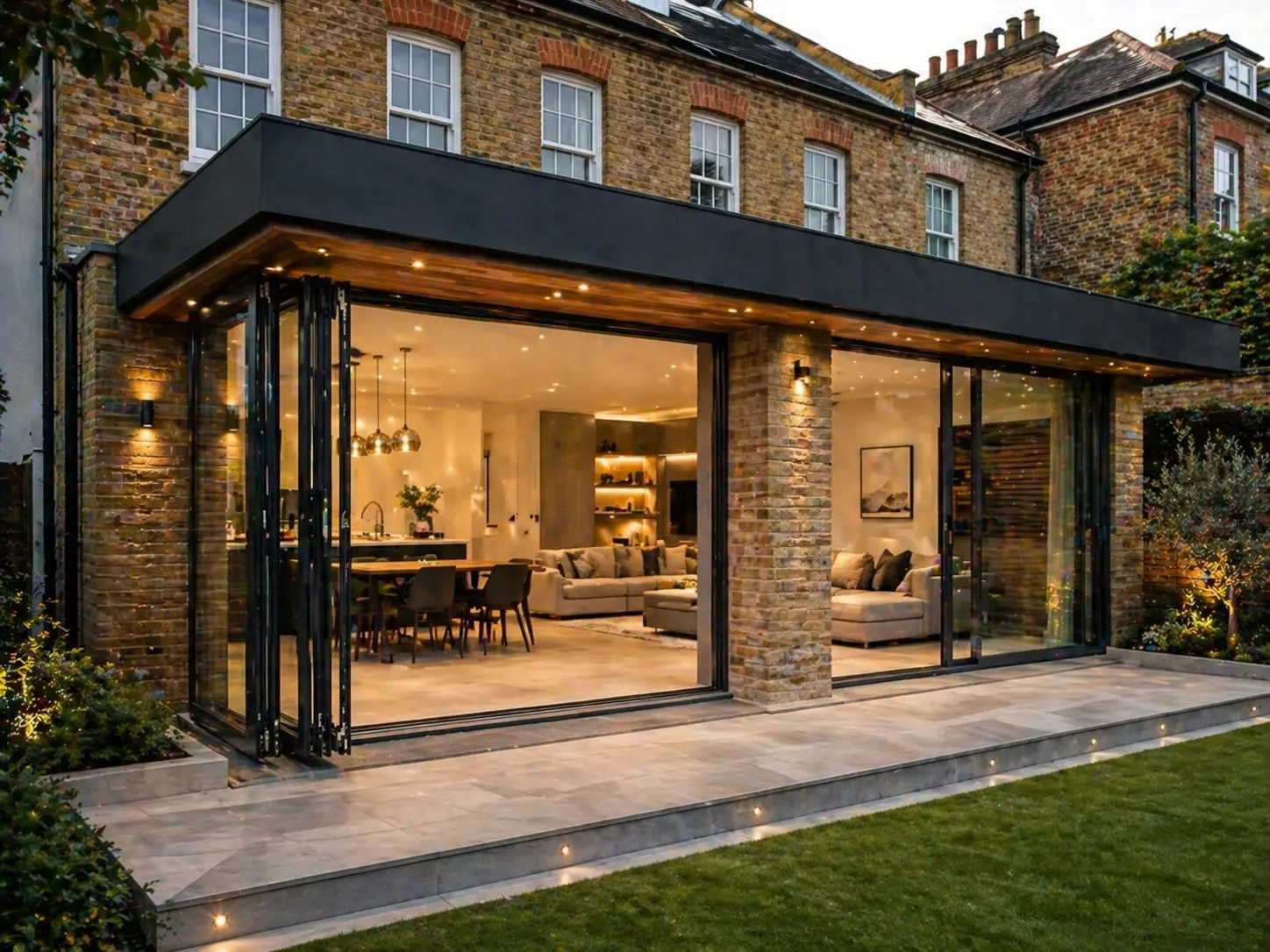 Architectural bifold and sliding door installation