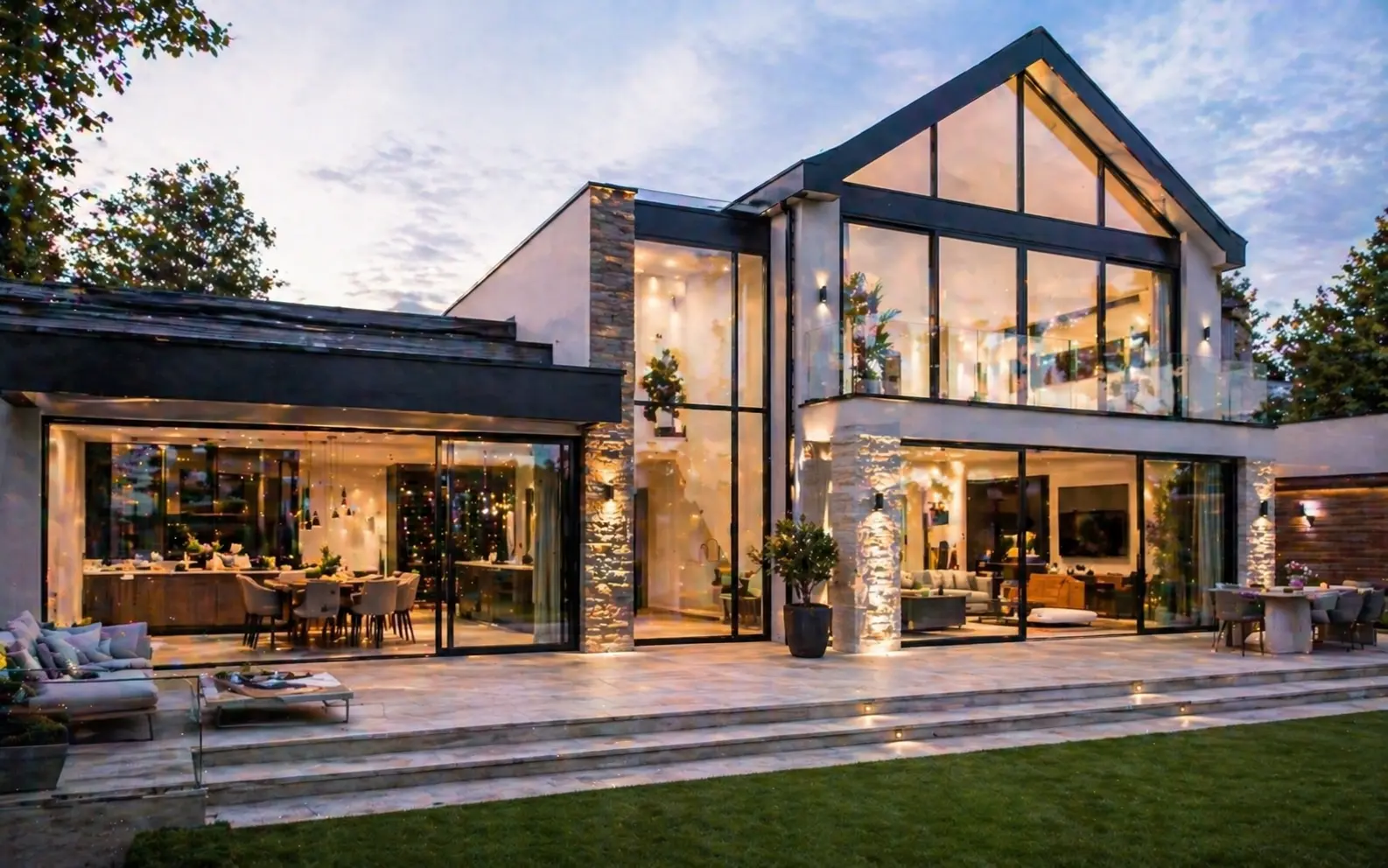Bespoke Coziluxe aluminium doors and glazing detail