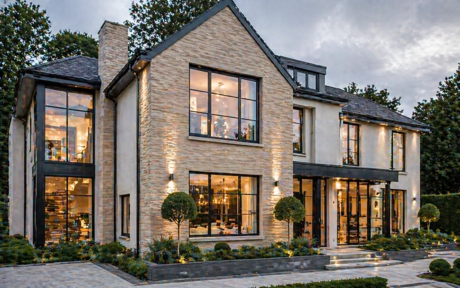 Premium aluminium window installation with slim modern frames
