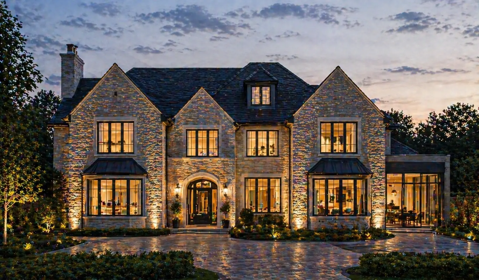 Luxury home with premium Coziluxe window installation
